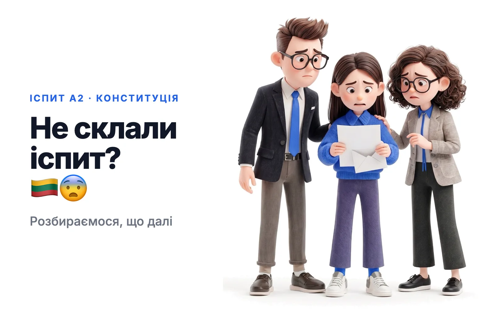 Не склали іспит з литовської чи Конституції: що робити